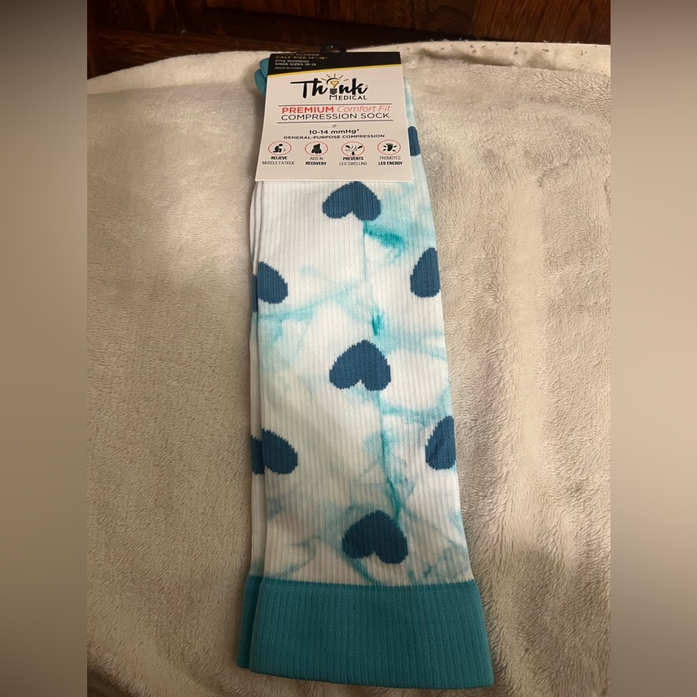 Think Medical Premium Comfort Fit Compression Socks, Women’s XL, new with pkg.